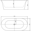 акриловая ванна aquanet family smart 170x78 88778-mw код 00260053, цвет белый матовый