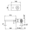 смеситель для раковины webert living lv830606015 цвет хром