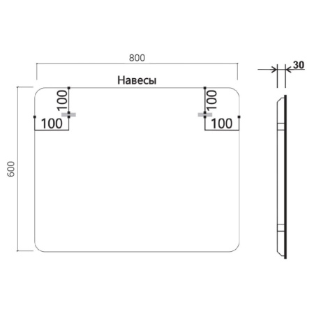 Зеркало 80х60 см Vincea VLM-3MA800