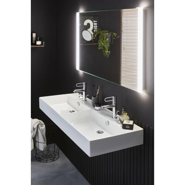 раковина 121,2x46,6 см jacob delafon vivienne exbl112-bcm, двойная, цвет белый