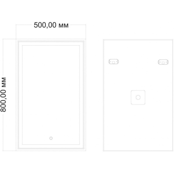 зеркало 50х80 см art&max zoe am-zoe-500-800-ds-f