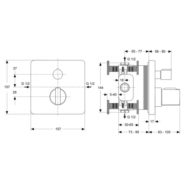 смеситель для душа ideal standard ceratherm a5620aa