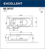 акриловая ванна excellent be spot 160x80 (левая) "soft" цвет хром