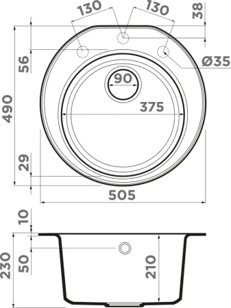 мойка кухонная omoikiri miya 50r-dc тёмный шоколад