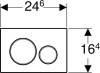 кнопка для инсталляции geberit sigma 20 115.882.14.1 цвет черный матовый / хром глянцевый