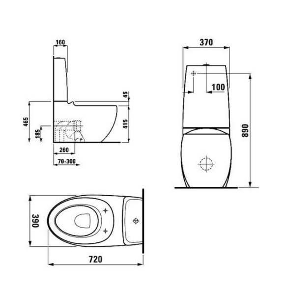 бачок для унитаза laufen alessi one 8.2697.1.400.880.1