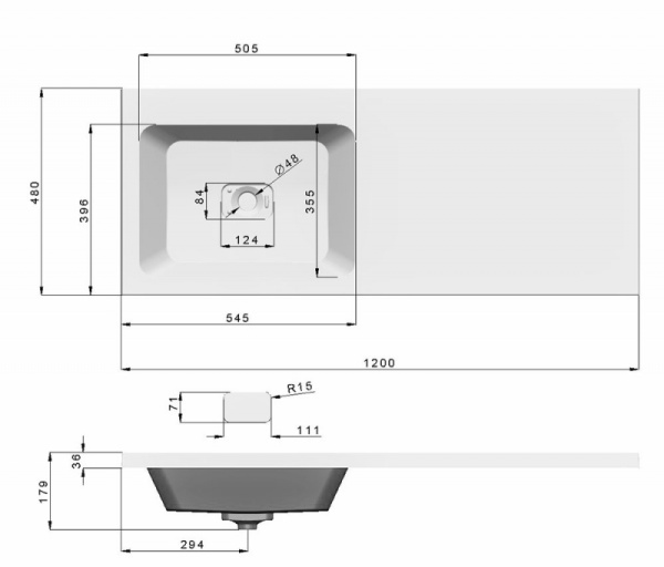 раковина madera kamilla 120 l 4627173210027, цвет белый