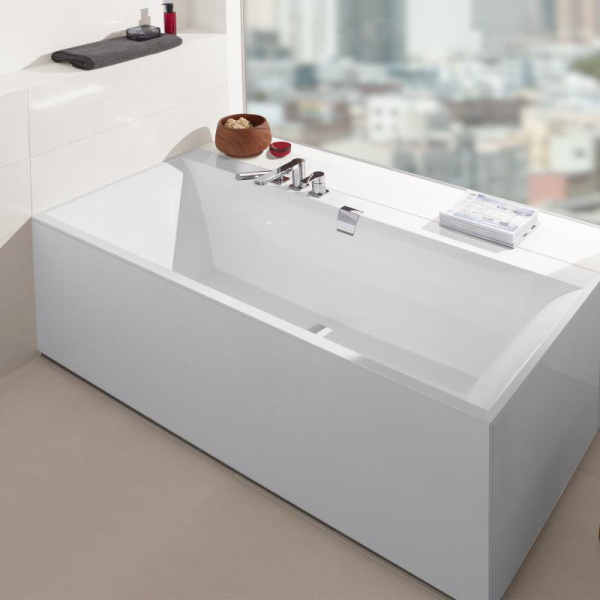 квариловая ванна villeroy & boch squaro edge 12 ubq170sqe2dv-rw 170x75 см, белый камень