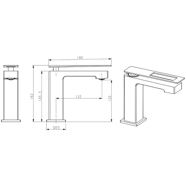 смеситель для раковины boheme q 141-gr.2 золото красный