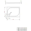 акриловый поддон 100x75 см radaway delos d 4d17555-03