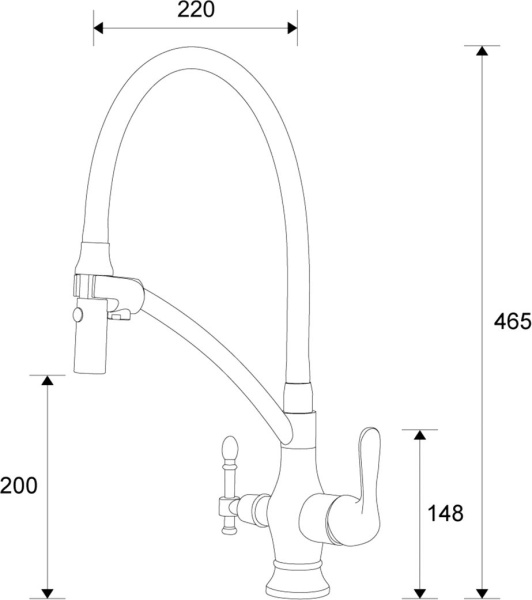 смеситель для кухни zorg sanitary zr 347-8 yf