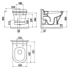 унитаз подвесной creavit antik an320-11cb00e-0000 белый без сиденья