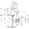 смеситель для раковины с донным клапаном kludi objekta 322350575