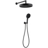 Комплект верхнего и ручного душа Boheme Cell 427-B черный матовый