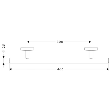 поручень 46,6 см hansgrohe logis 40513000