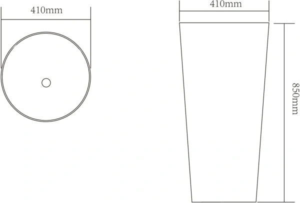 раковина напольная 41x41 см santiline sl-4012mb