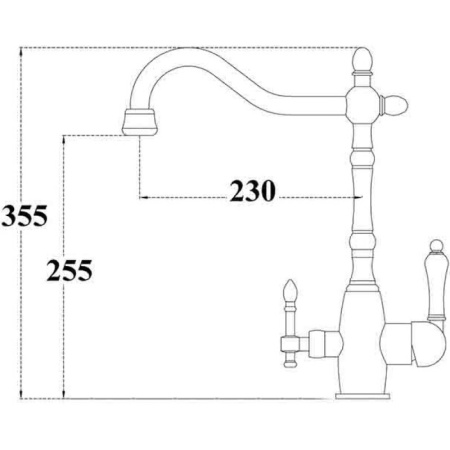 смеситель для кухни zorg sanitary zr 312 yf-33 br light