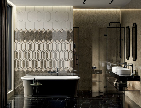 Керамическая плитка Kerama Marazzi Бикуш бежевый светлый глянцевый 35001 настенная 14х34 см