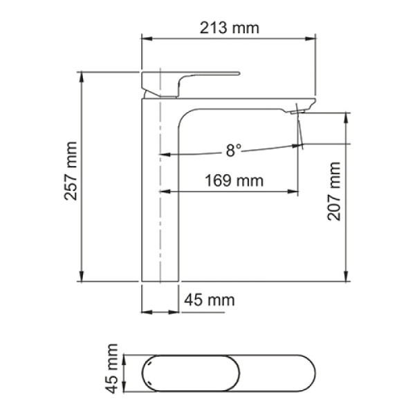 смеситель для раковины wasserkraft dinkel 5803h цвет хром