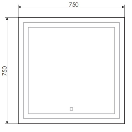 Зеркало 75х75 см Comforty Квадрат 00004140521