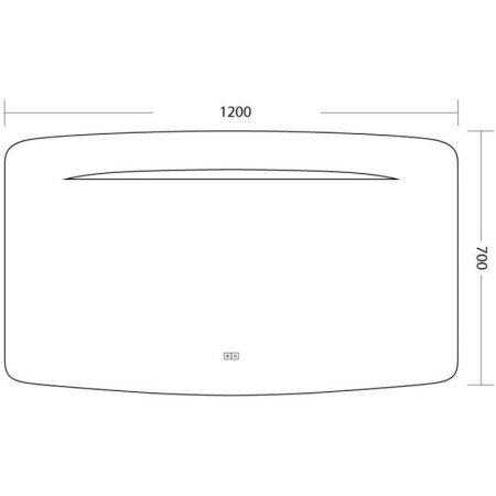 Зеркало Art&Max Gina с подсветкой и функцией антизапотевания AM-Gin-1200-700-DS-F-H