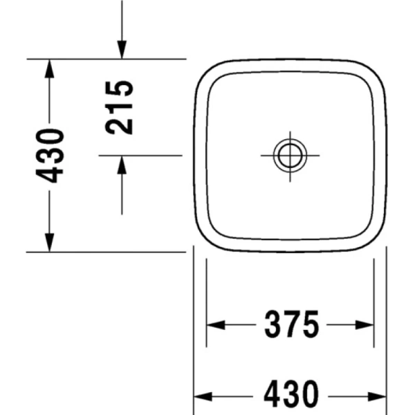 раковина полувстраиваемая duravit durastyle 0349430000