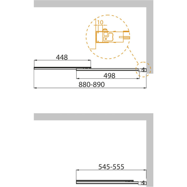 шторка для ванны 89 cezares slider-vf-11-90/150-p-cr текстурное стекло