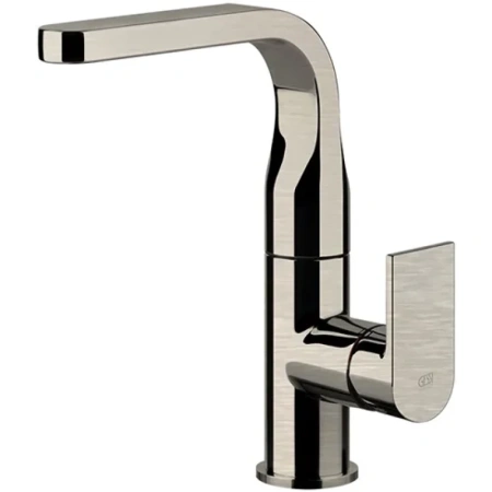 Смеситель Gessi Via Manzoni 47123#149 для раковины, с донным клапаном, цвет Finox