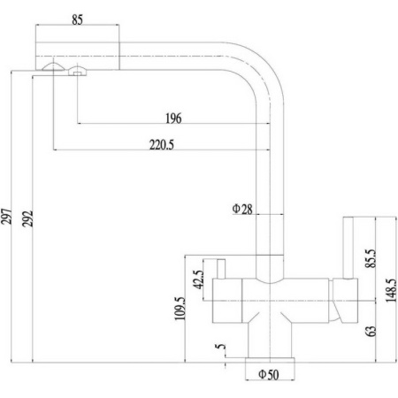 смеситель для кухни zorg inox szr-7039