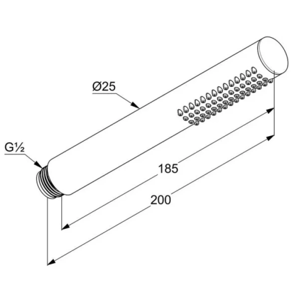 душевая лейка kludi nova fonte 1s 39120n0-00 1 режим, золотой матовый