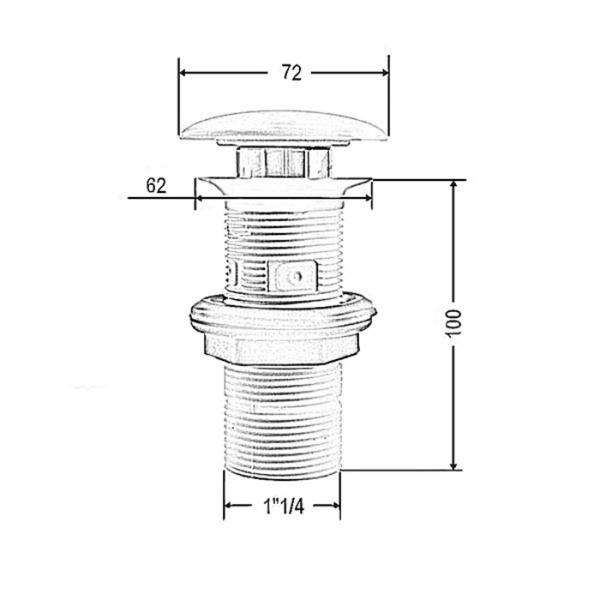 донный клапан artceram aca038 36 00 для раковины, универсальный, покрытие керамика, notte