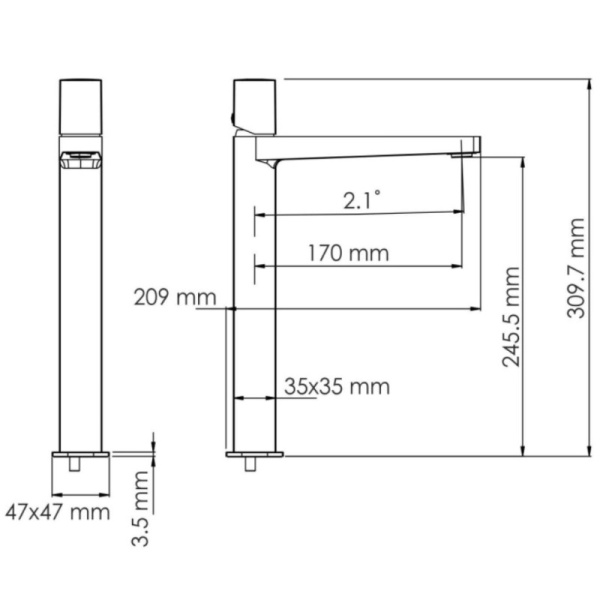 смеситель для раковины wasserkraft saale 9503h