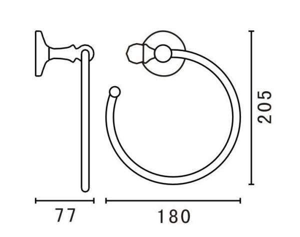 Полотенцедержатель Art&Max Antic Crystal AM-2680SJ-Br (AM-E-2680SJ-Br)