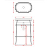 полка сетчатая artceram fuori scala tfa003 17 для консоли aca055 черная матовая