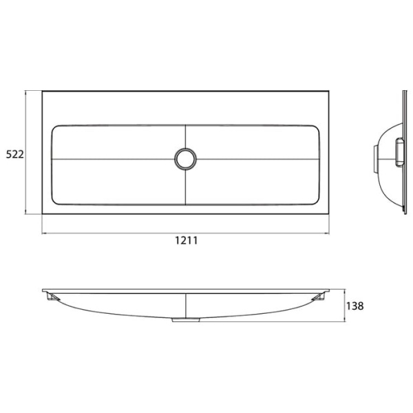 раковина полувстраиваемая emco vanity units 120 9577 114 21 белая