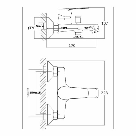 смеситель для ванны orange loop m26-100gd золото