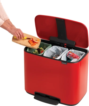 мусорное ведро brabantia bo pedal bin 121029 11 + 11 + 11 л