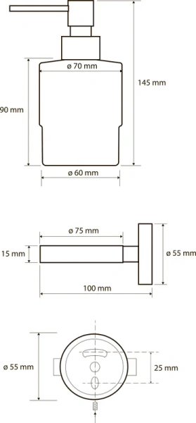 Дозатор для мыла Bemeta Brilo 161109102 gold polished