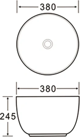 раковина santiline sl-1110mp накладная, ø38 см, цвет персиковая матовая