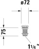 донный клапан для раковины duravit 0050384600 черный