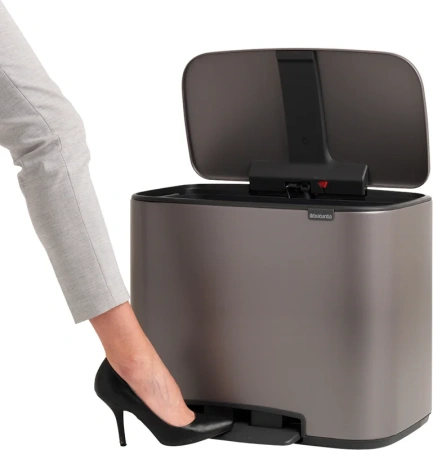 мусорное ведро brabantia pedal bin bo pedal bin 121203 23 + 11 л