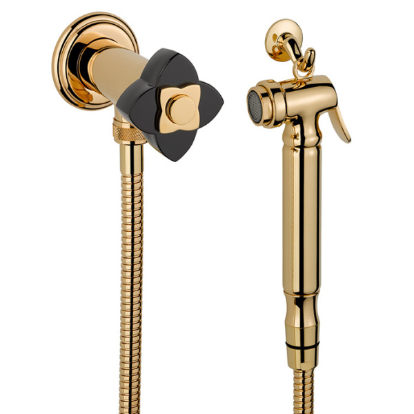 thg thg petale de cristal noir гигиенический душ, цвет: золото/черный хрусталь