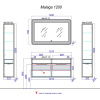 тумба под раковину aqwella 5 stars malaga 120 mal.01.12 подвесная белая