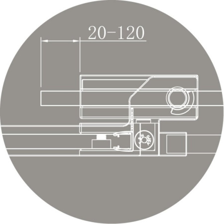 душевой уголок 90-100x99,5 cezares slider-ah-1-100-90/100-c-nero прозрачное