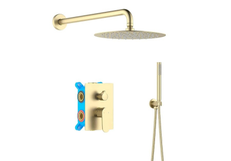 душевая система aquatek оберон aq1272bg цвет золото шлифованное