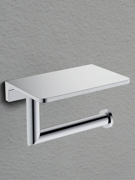 Держатель для туалетной бумаги AQUAme Trento с полкой AQM7209CR
