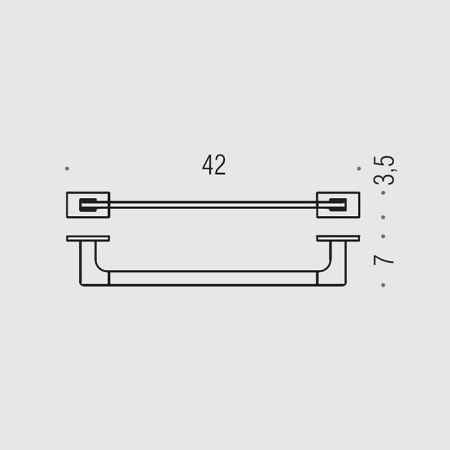 colombo design look полотенцедержатель 42см, pvd золото матовое