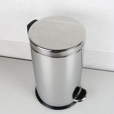 мусорное ведро fixsen fx-34024d 12л, с педалью, хром