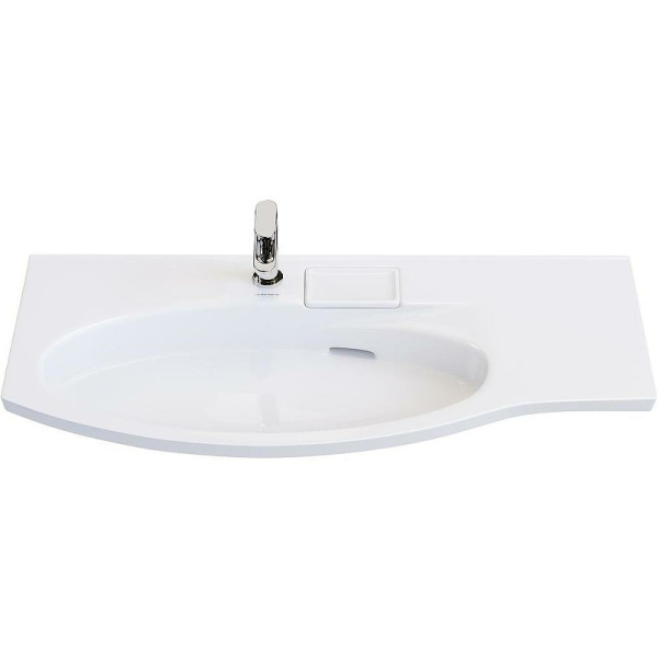 раковина kerama marazzi riva 100 l rv.wb.100lh белая глянцевая