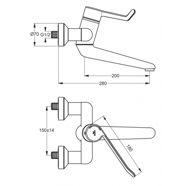 смеситель для раковины ideal standard ceraplus b8224aa